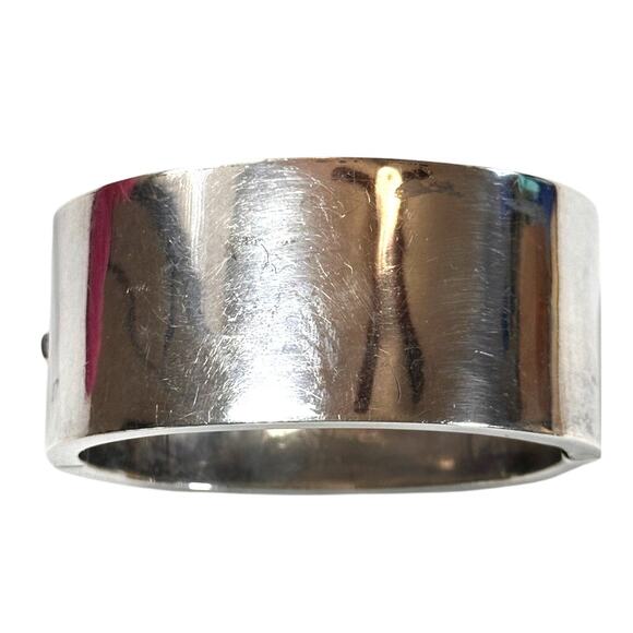 Vintage Mexico Brenda Schoenfeld Design Sterling Silver Wide Cuff - Picture 1 of 12